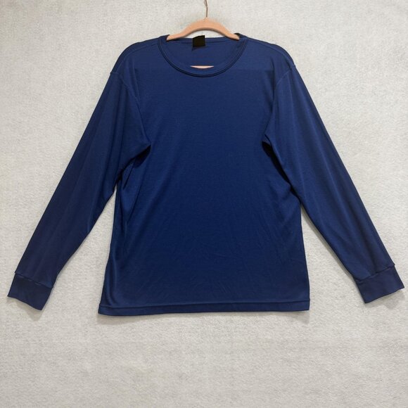 Vintage Patagonia Capilene Shirt Mens Large Blue Long Sleeve Base Layer 90s - Picture 1 of 7